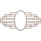 Ekena Millwork Elizabeth Wood Fretwork Pierced Ceiling Medallion, Walnut, 40"W x 20"H x 11"IW x 19"IH x 1/4"T CMWP40X20X0250EBWA - alternate 1